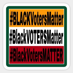 Black Voters Matter - Tri-Color - Double-sided Sticker